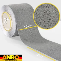 Antirutsch Klebeband selbstklebend anti-rutsch Tape Band Klebestreifen FixoFlex Breite 5 & 10cm Grau 10m Rolle