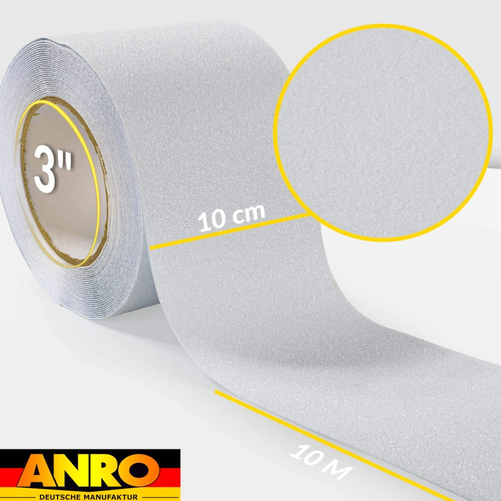 Antirutsch Klebeband selbstklebend anti-rutsch Tape Band Klebestreifen FixoFlex Breite 5 & 10cm Transparent 10m Rolle