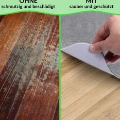 Antirutschmatte Bodenmatte selbsthaftend Teppich Bodenbelag in Meterware Grau Nemesis