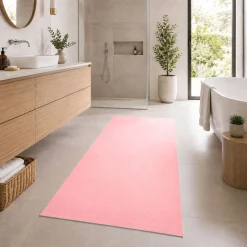 Badematte Badteppich Badezimmer Teppich Mikrofaser Rosa