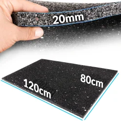 Bautenschutzmatte Gummigranulat Antivibrationsmatte Bodenschutzmatte 2cm Stark – 120x80cm / 80x60cm / 60x60cm