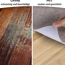 Bodenschutzmatte Bürostuhlunterlage Schreibtischstuhl Unterlage Teppich selbsthaftend NEMESIS Beige