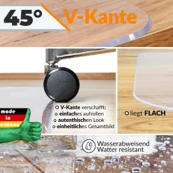 Bodenschutz Transparent Stuhlmatte Bürostuhlunterlage Bastelunterlage in vielen Größen und Formen