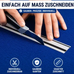 Bootsteppich Blau Bodenbelag Teppich für Boote nach Maß
