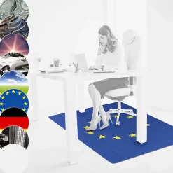 Bürostuhlunterlage Schreibtischstuhl Unterlage Bondeschutzmatte Bürostuhl Digitaldruck 9 Designs