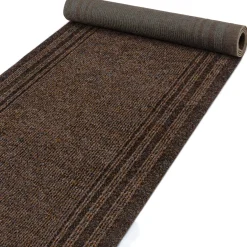 Flurläufer Teppichläufer Sauberlaufmatte Schmutzfangmatte Meterware Braun 67cm Breit