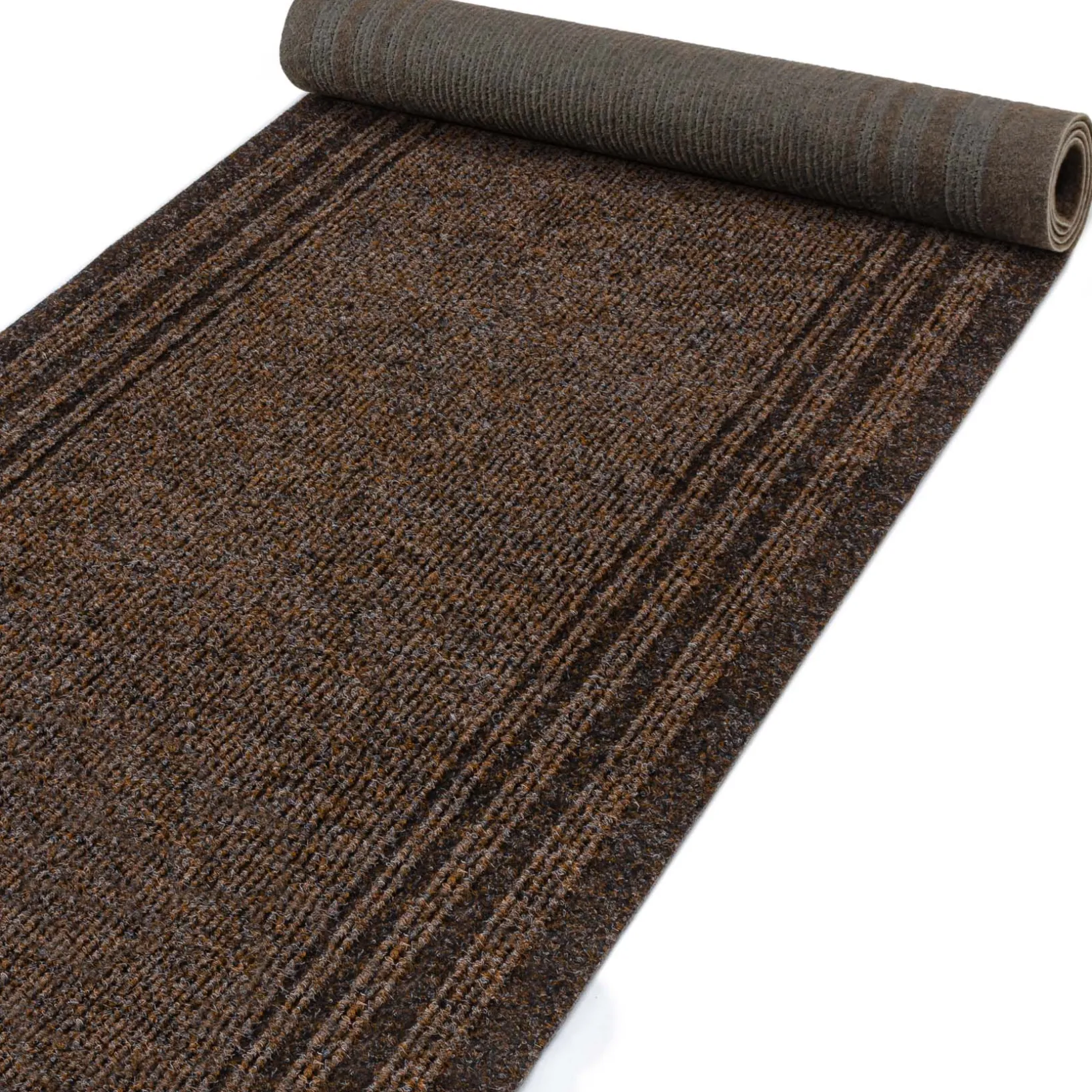 Flurläufer Teppichläufer Sauberlaufmatte Schmutzfangmatte Meterware Braun 67cm Breit