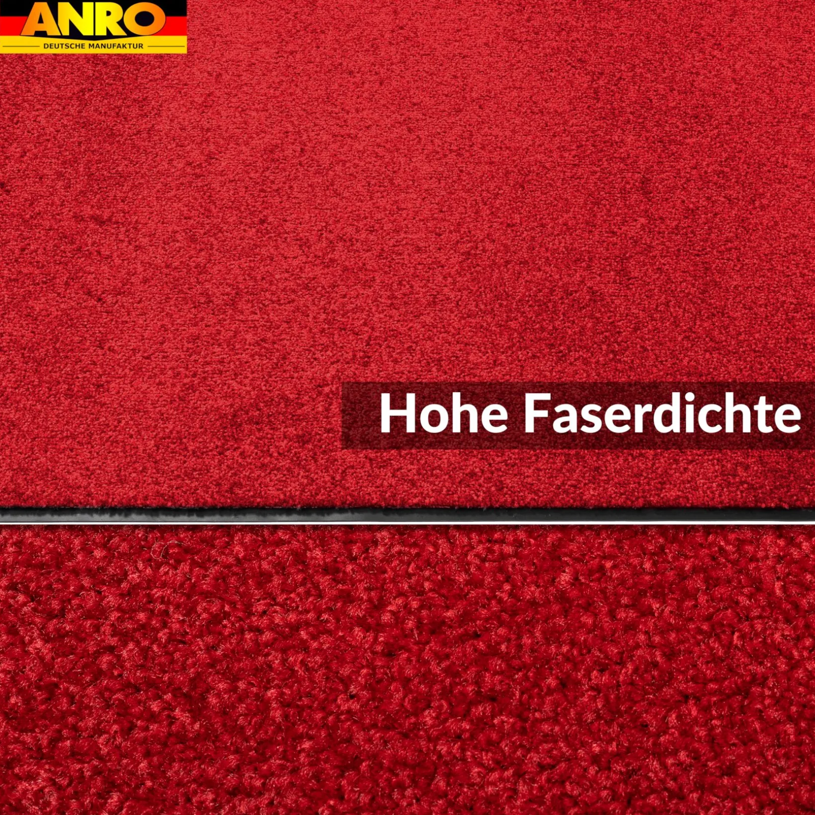Fußmatte Schmutzfangmatte AMIGO Sauberlaufmatte Schmutzmatte mit Gummirand 8 Größen für innen & außen Rot