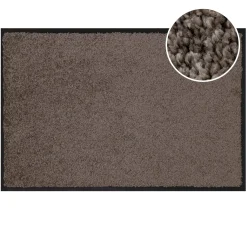 Fußmatte Schmutzfangmatte QUEEN Sauberlaufmatte Schmutzmatte mit Gummirand für innen & außen 5 Größen Braun