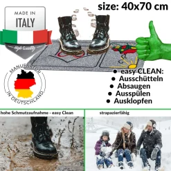 Fußmatte Schmutzfangmatte Türvorleger rutschfest Home Herz 40x70cm