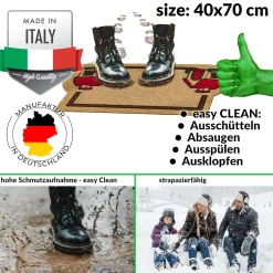Fußmatte Schmutzfangmatte Türvorleger rutschfest Home 40x70cm