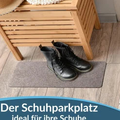 Fußmatte Schuhparkplatz Sauberlaufmatte Türmatte Beige in verschiedenen Breiten & Längen