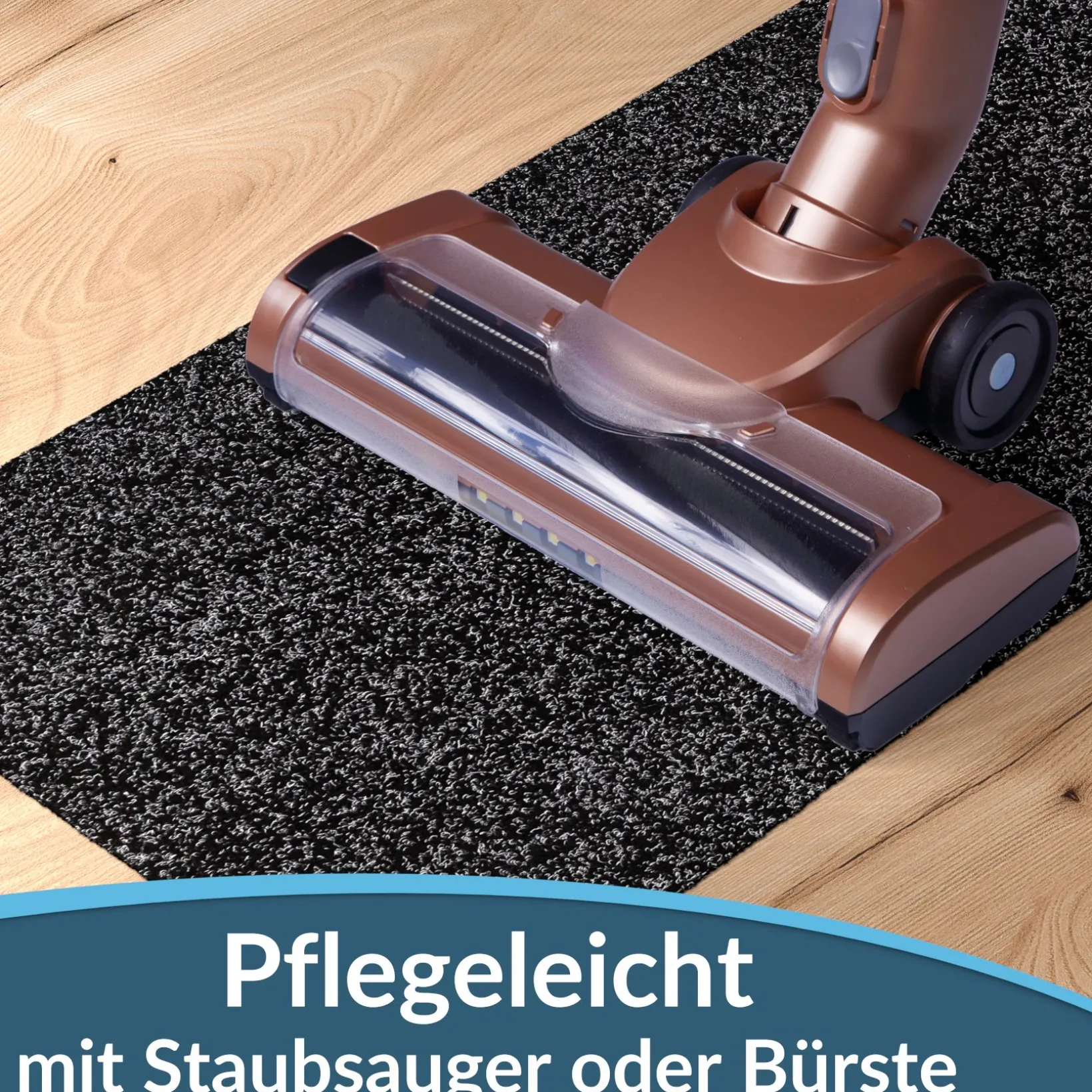 Fußmatte Schuhparkplatz Sauberlaufmatte Türmatte Schwarz in verschiedenen Breiten & Längen
