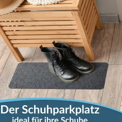 Fußmatte Schuhparkplatz Sauberlaufmatte Türmatte Grau in verschiedenen Breiten & Längen