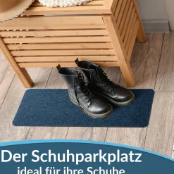 Fußmatte Schuhparkplatz Sauberlaufmatte Türmatte Blau in verschiedenen Breiten & Längen