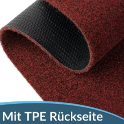Fußmatte Schuhparkplatz Sauberlaufmatte Türmatte Rot in verschiedenen Breiten & Längen