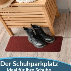 Fußmatte Schuhparkplatz Sauberlaufmatte Türmatte Rot in verschiedenen Breiten & Längen