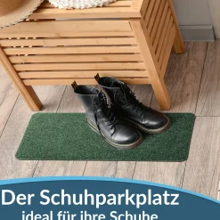 Fußmatte Schuhparkplatz Sauberlaufmatte Türmatte Grün in verschiedenen Breiten & Längen