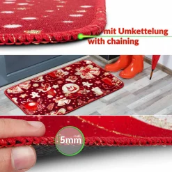 Fußmatte Weihnachtsteppich Weihnachts Türmatte 50×80 cm