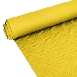 Gummimatten Meterware TPE Gelb Riffelblechoptik geruchsarm Gummi Stärke: 3mm -100 cm Breit Rollenware
