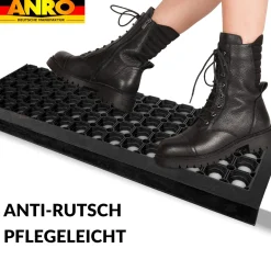 Gummi Stufenmatte Kantenschutz Ringgummi Loch Muster Drainage Treppenstuffen Antirutschmatte 75x25x3cm