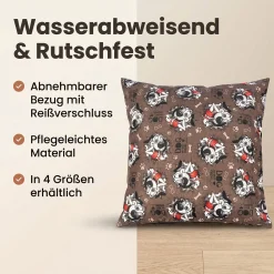Hundekissen Hundematte abwaschbar Hunde Kissen 4 Größen Hundemotive Braun