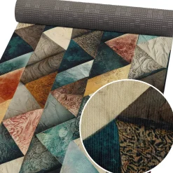 Küchenläufer abwaschbar Küchenteppich rutschfest Teppichläufer Läufer Flur pflegeleicht Triangulum 52cm Breite
