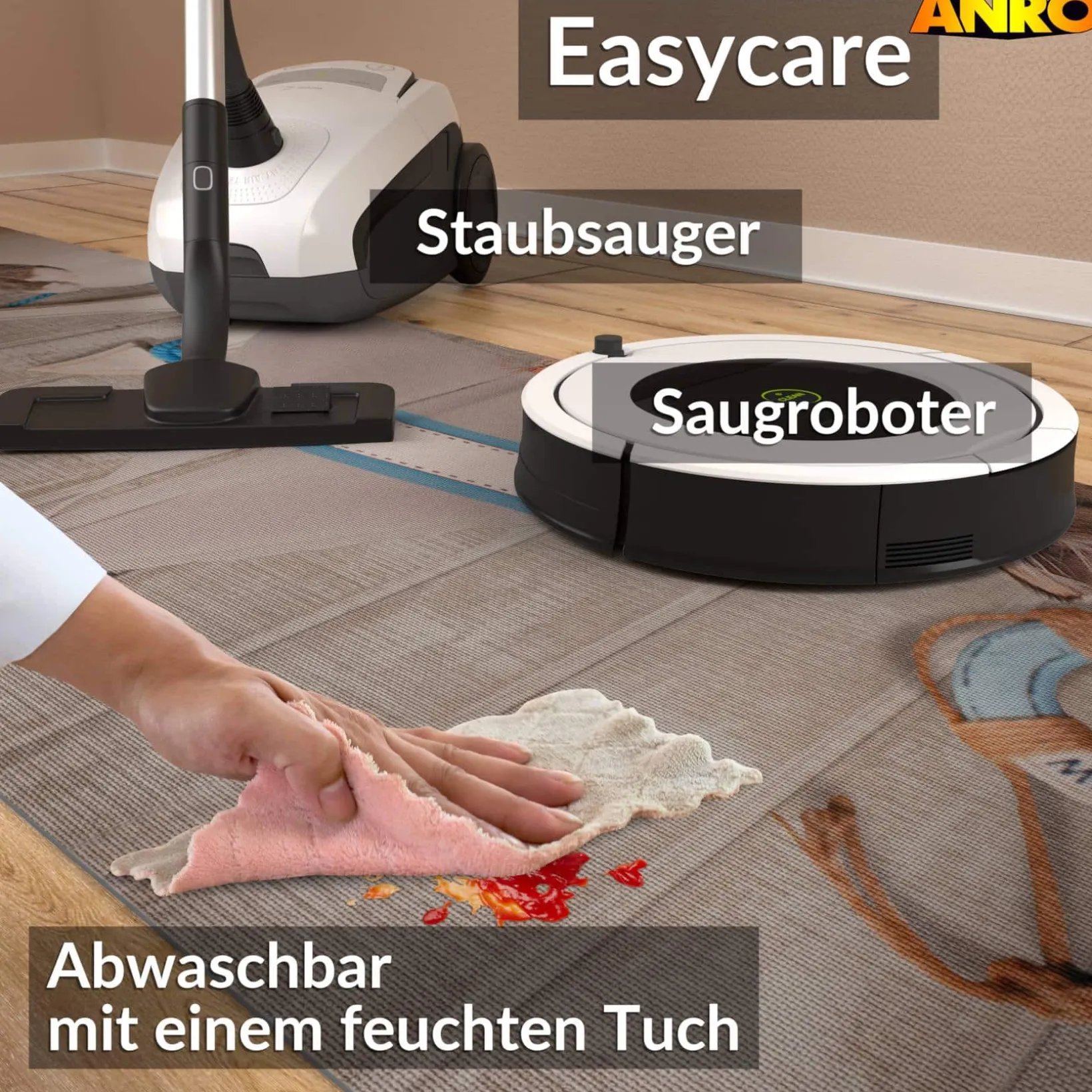Küchenläufer abwaschbar Küchenteppich rutschfest Teppichläufer Läufer Flur pflegeleicht kleine Matrosen 52cm Breite