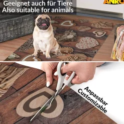 Küchenläufer abwaschbar Küchenteppich rutschfest Teppichläufer Läufer Flur pflegeleicht Holz Liebe 52cm Breite