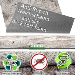 Küchenläufer Holzoptik Küchenteppich rutschfest Meterware