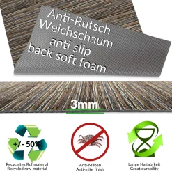 Küchenläufer Küchenteppich Läufer Flur Linien Braun