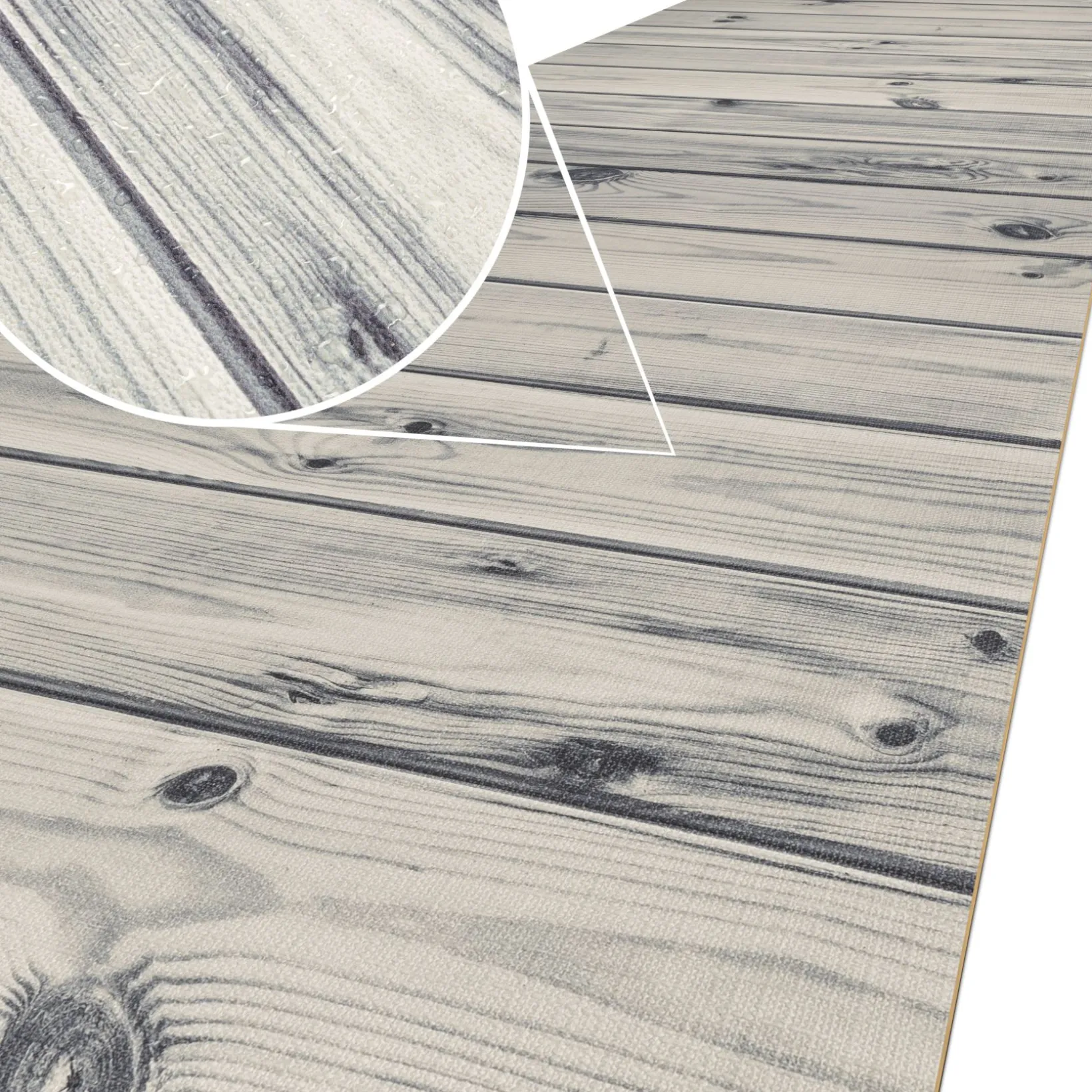 Küchenläufer Küchenteppich Läufer Flur Teppichläufer rutschfest Holz Grau