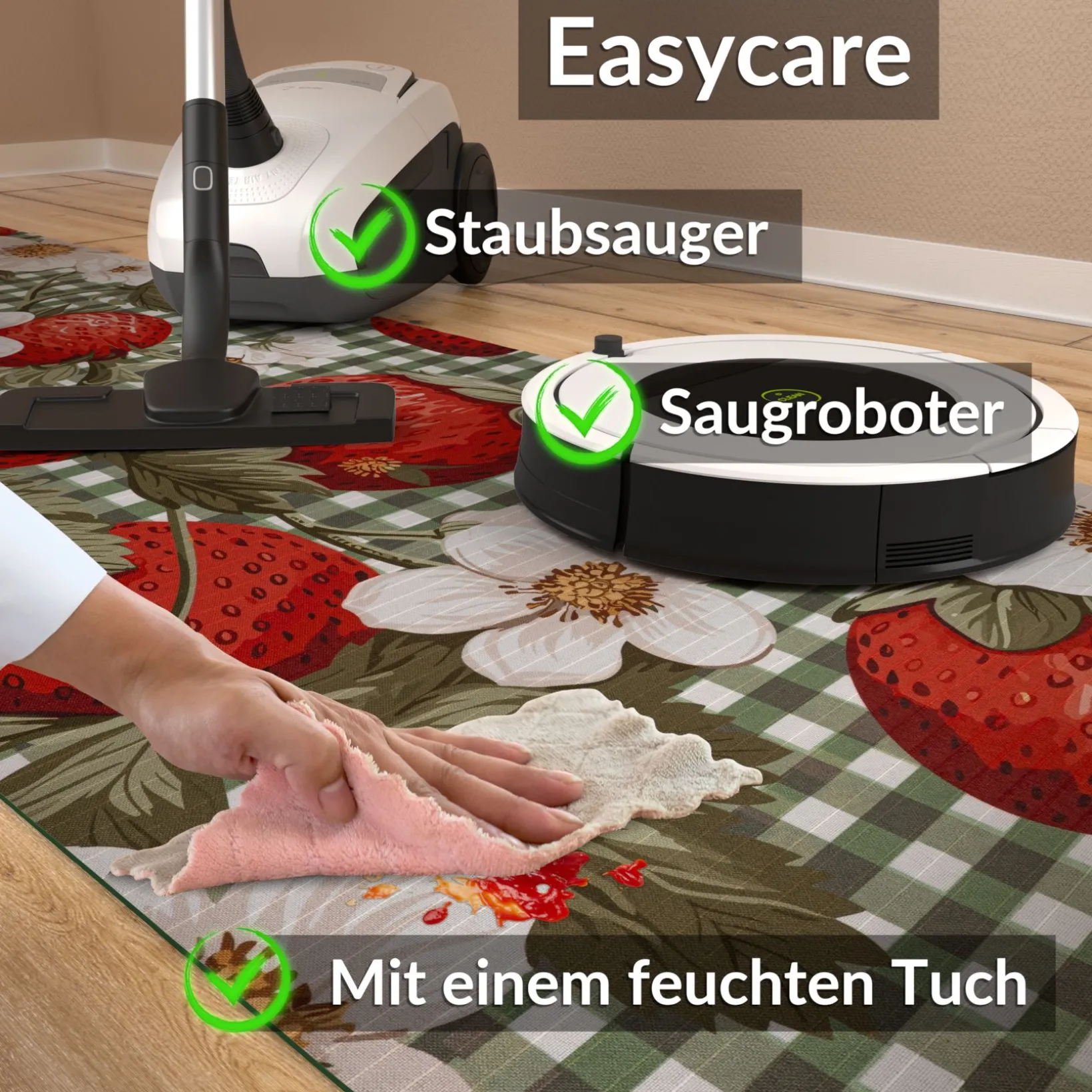 Küchenläufer Küchenteppich Läufer Flur Teppichläufer Sprinty Cortina 52cm Breite