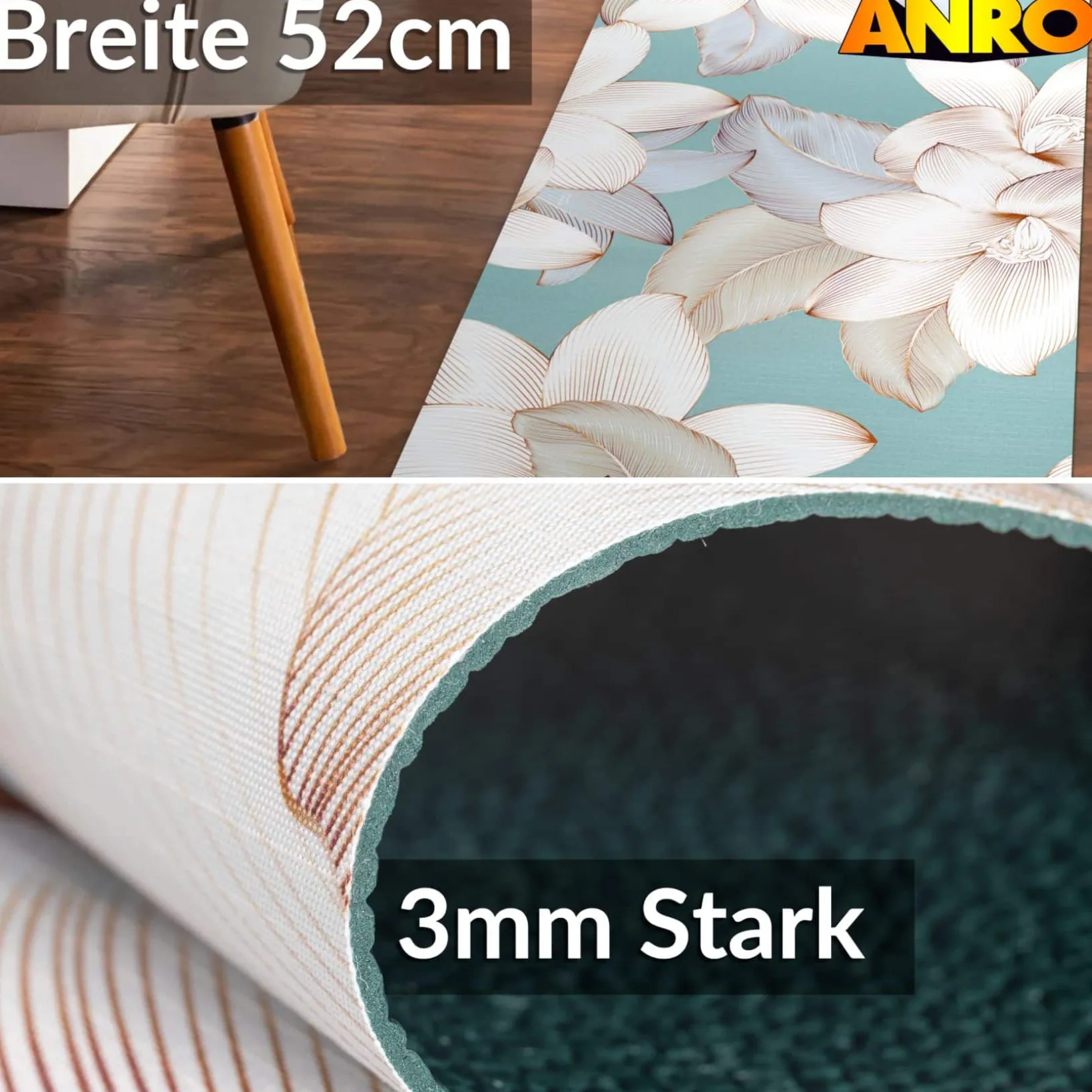 Küchenläufer Küchenteppich Läufer Flur Teppichläufer Sprinty Filadelfo 52cm Breite