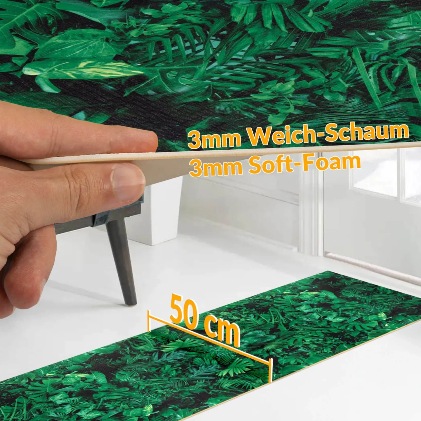 Küchenläufer Küchenteppich Läufer Flur Teppichläufer rutschfest Palme