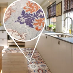 Küchenläufer Küchenteppich Läufer Flur Teppichläufer rutschfest Teppich Look