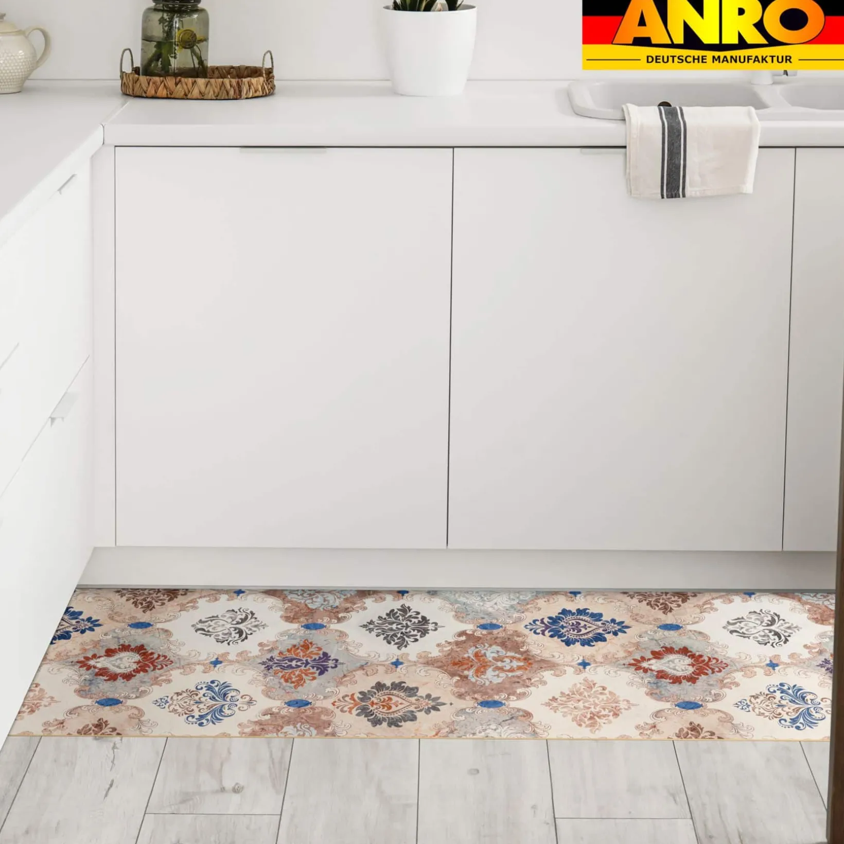 Küchenläufer Küchenteppich Läufer Flur Teppichläufer rutschfest Teppich Look