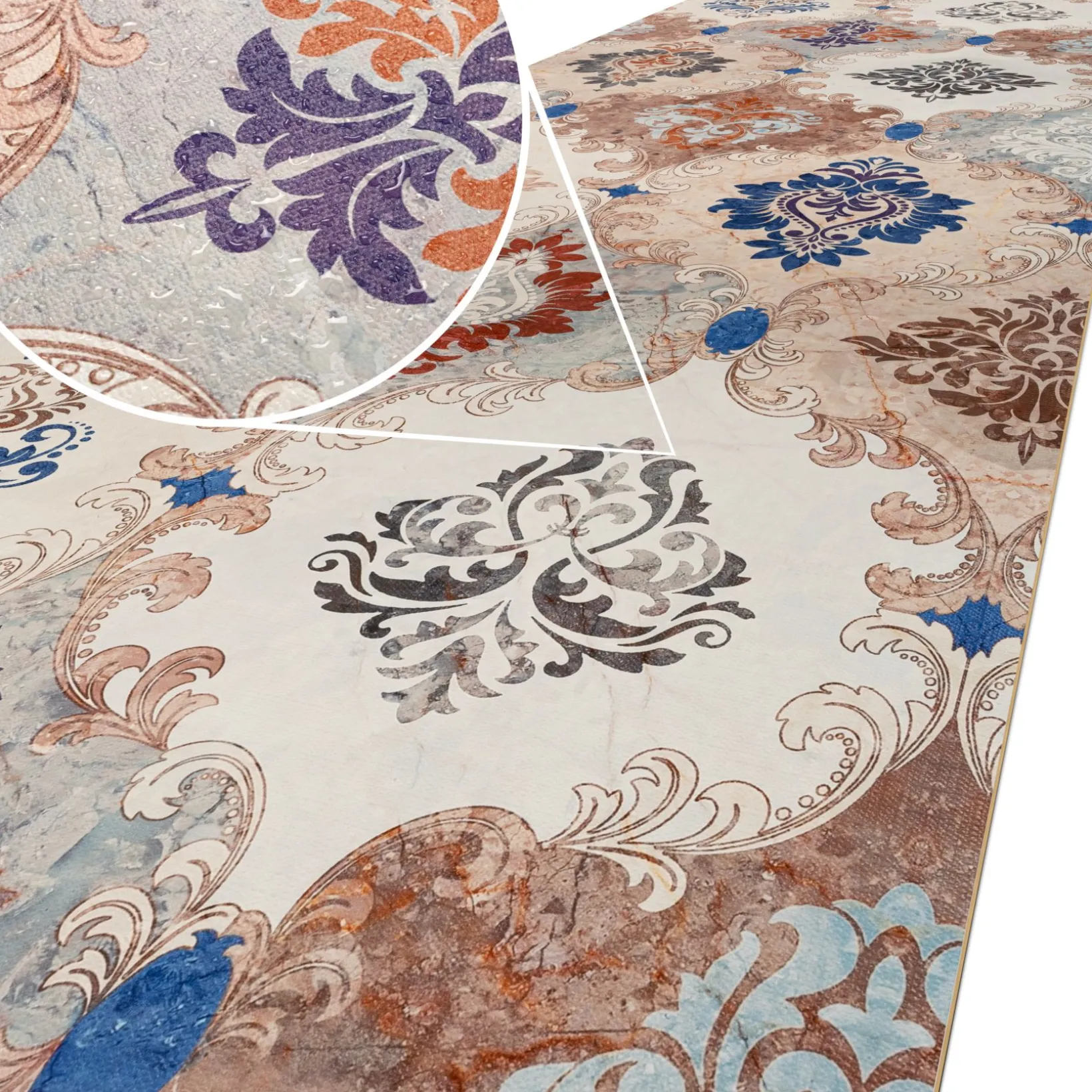 Küchenläufer Küchenteppich Läufer Flur Teppichläufer rutschfest Teppich Look