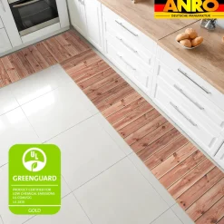 Küchenläufer Küchenteppich Läufer Flur Teppichläufer rutschfest Holz Grau