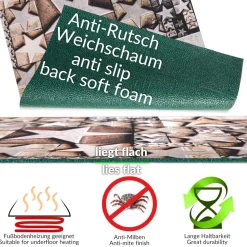 Küchenläufer Küchenteppich Läufer Flur Teppichläufer Sprinty Star 52cm Breite