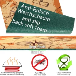 Küchenläufer Küchenteppich Läufer Flur Teppichläufer Sprinty Abenteuer 52cm Breite