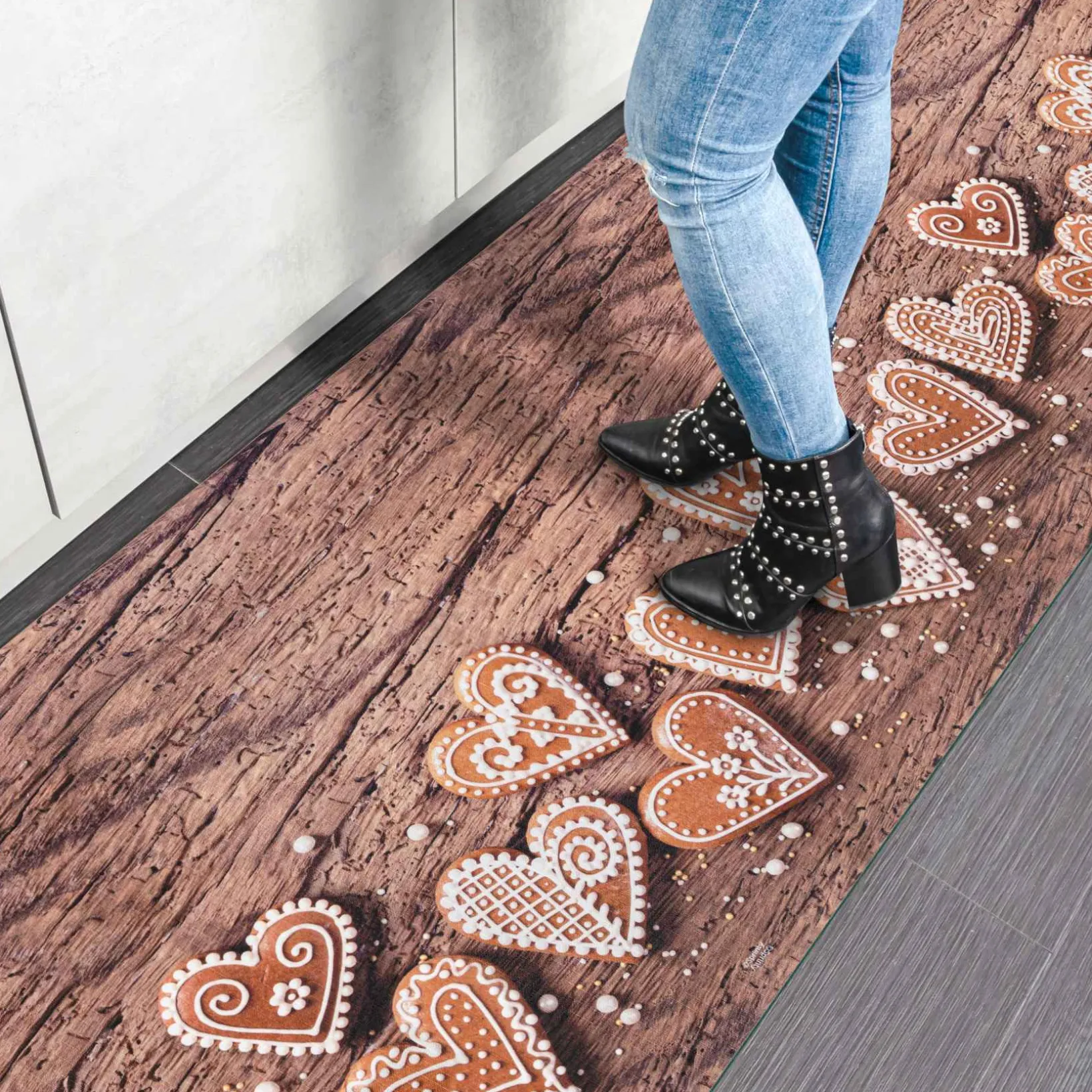 Küchenläufer Küchenteppich Läufer Flur Teppichläufer Sprinty Cookies 52cm Breite