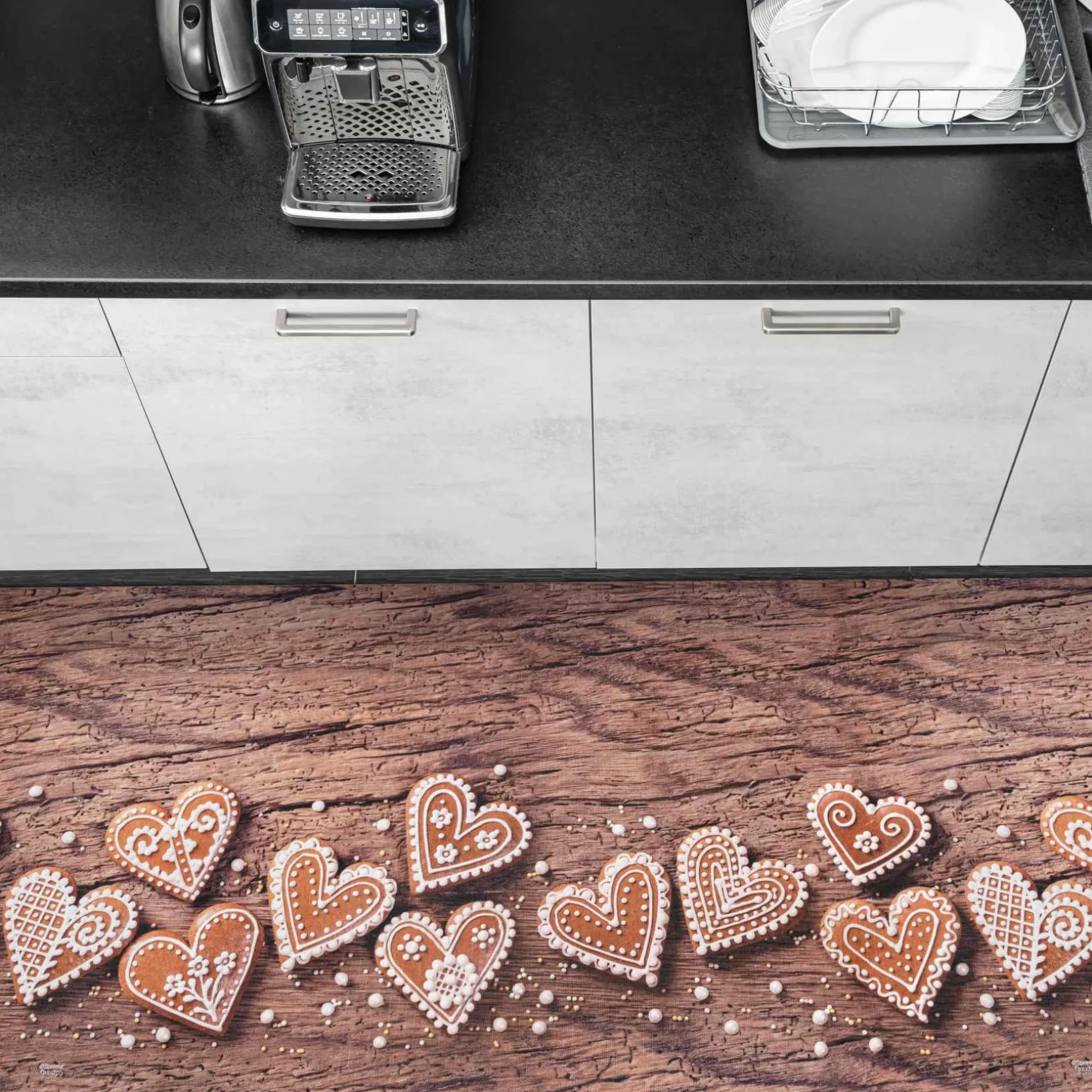 Küchenläufer Küchenteppich Läufer Flur Teppichläufer Sprinty Cookies 52cm Breite