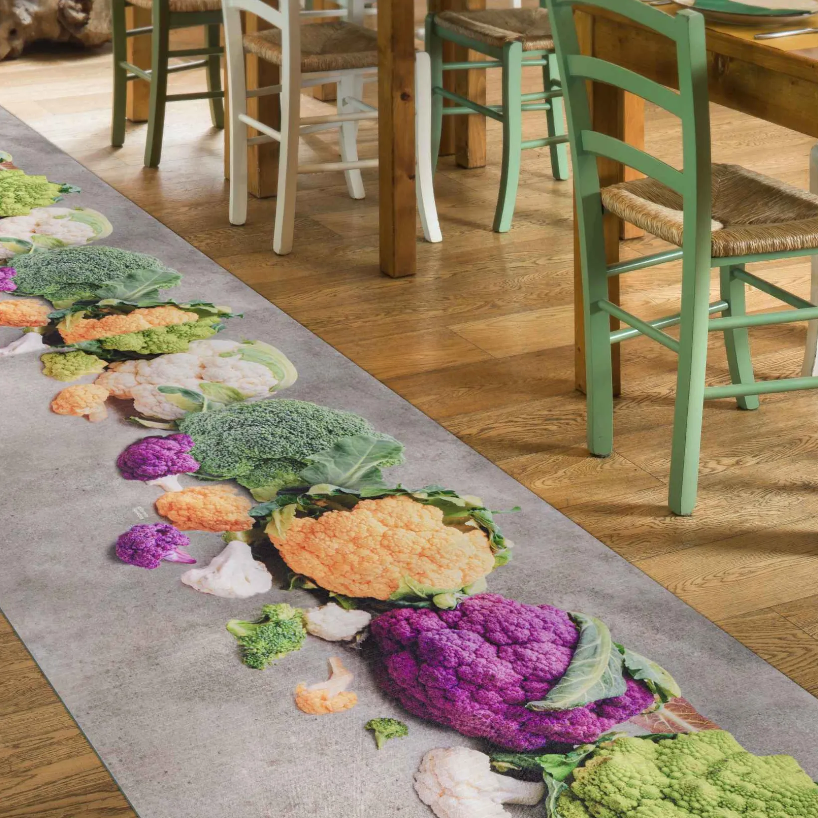 Küchenläufer Küchenteppich Läufer Flur Teppichläufer Sprinty Cavolfiore 52cm Breite