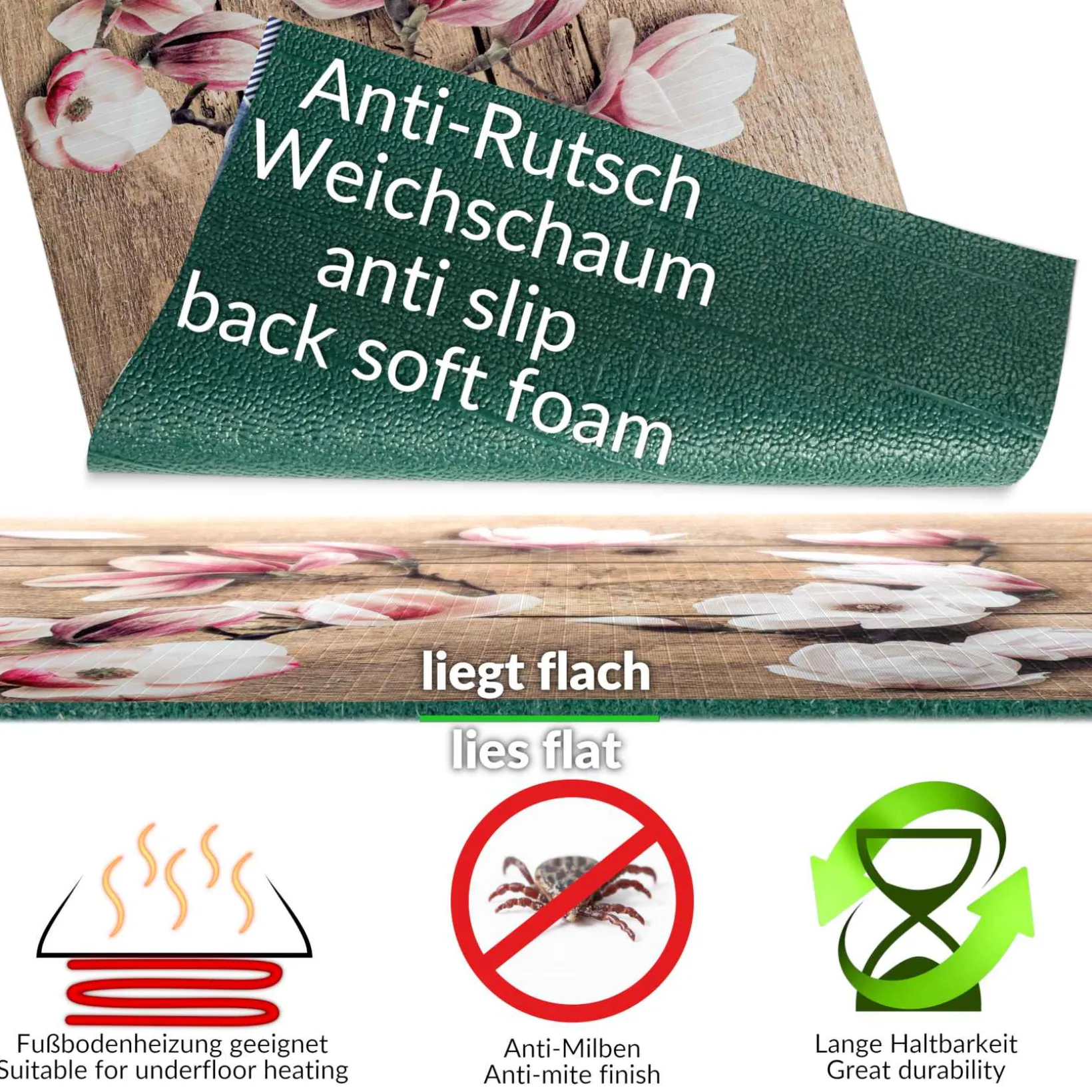 Küchenläufer Küchenteppich Läufer Flur Teppichläufer Sprinty Gemme Mehrfarbig 50cm Breit