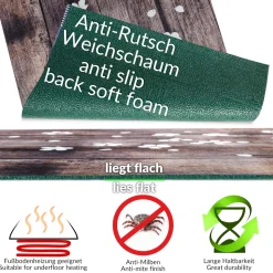 Küchenläufer Küchenteppich Läufer Flur Teppichläufer Sprinty Spring Braun 50cm Breit