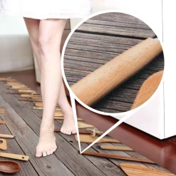 Küchenläufer Küchenteppich Läufer Flur Teppichläufer Holz Dielen Braun 50cm Breit
