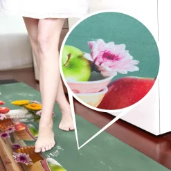 Küchenläufer Küchenteppich Läufer Flur Teppichläufer Blumen Frühling Mehrfarbig 50cm Breit