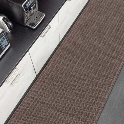 Küchenläufer Küchenteppich Läufer Flur Premium 3-Schicht Flechtoptik Braun