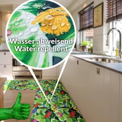 Küchenläufer Küchenteppich Läufer Flur Teppichläufer Fliesengarten Mehrfarbig 80cm Breit
